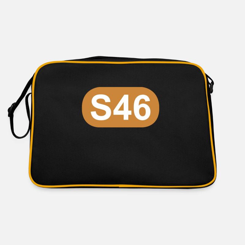 S-Bahn Berlin S46 - Retro Tasche - Schwarz/Gold