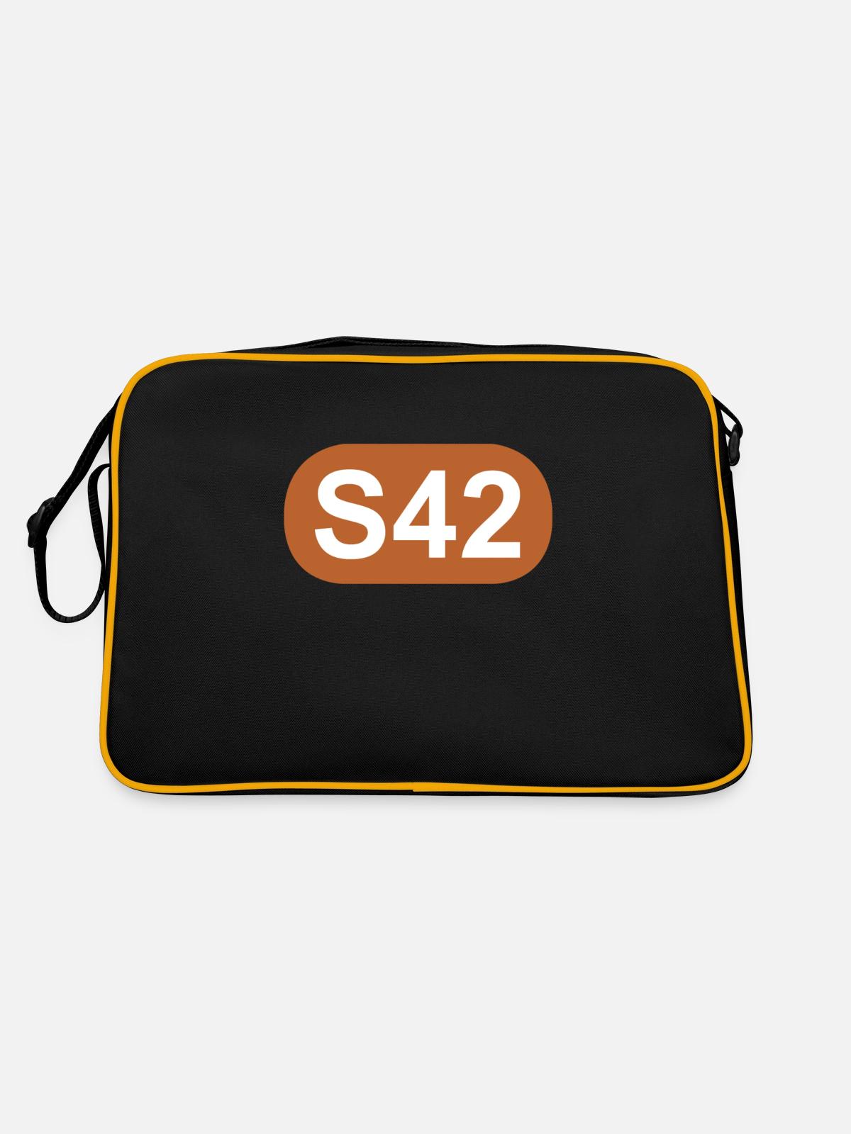 S-Bahn Berlin S42 - Retro Bag - black/gold - Back