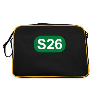 S-Bahn Berlin S26 - Retro Tasche - Schwarz/Gold - Hinten
