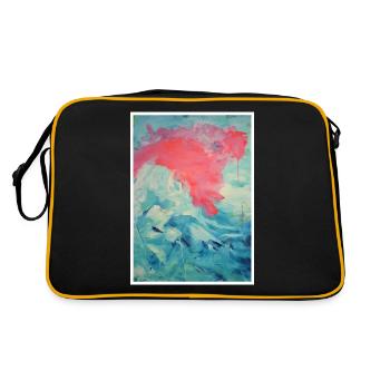 Original Art Print "Wolf" - Retro Bag - black/gold - Back