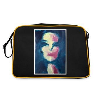 Original Art Print "Marina" - Retro Bag - black/gold - Back