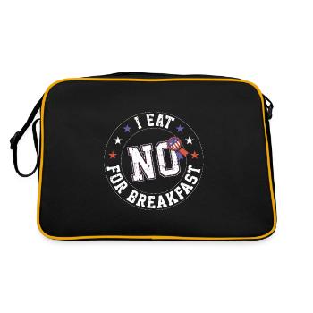I Eat 'No' For Breakfast pour les fans de Kamala Harris - Sac Retro - noir/or - Dos