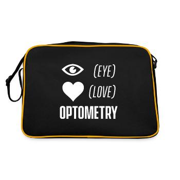 Optician Optics Optometry Optometrist Optometrist Optometrist - Retro Bag - black/gold - Back