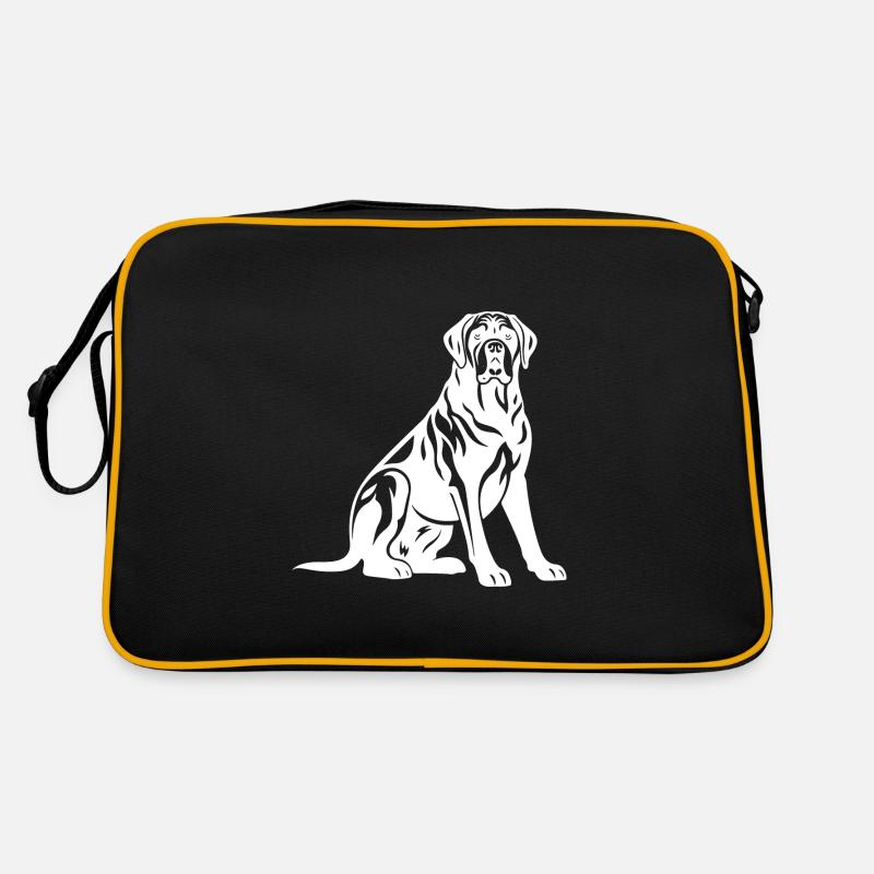 Mastiff Dog Silhouette Retro Bag