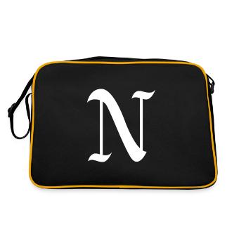 Lettre N cadeau personnalisé alphabet prénom noël - Sac Retro - noir/or - Dos