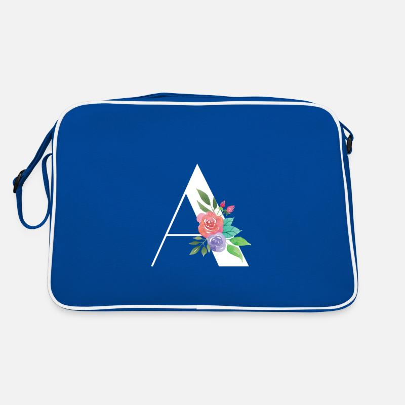 Letter A personalized gift alphabet first name Christmas Retro Bag