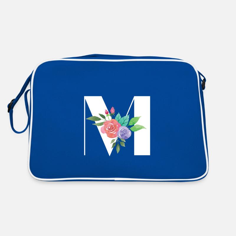 Letter M personalized gift alphabet first name Christmas Retro Bag