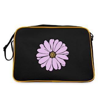 Fleur fleur pastel fleurs fleurs pastel lilas - Sac Retro - noir/or - Dos