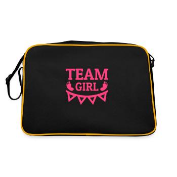 Team Girl Team No Nuts It's a Girl Gender Reveal - Retro Bag - black/gold - Back