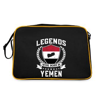Vintage Design Drapeau Yéménite Yémen - Sac Retro - noir/or - Dos