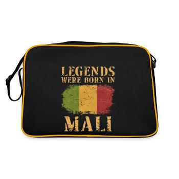 Vintage Design Drapeau Malien Mali - Sac Retro - noir/or - Dos