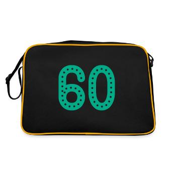 60 YEARS. 60th ANNIVERSARY. ANNIVERSARY 60 YEARS. 60 - Retro Bag - black/gold - Back