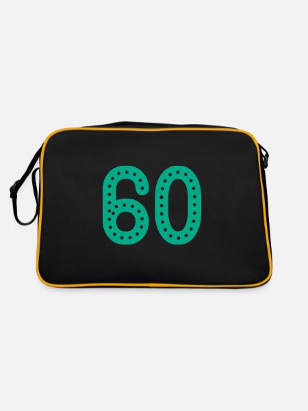 60 YEARS. 60th ANNIVERSARY. ANNIVERSARY 60 YEARS. 60 - Retro Bag - black/gold - Back