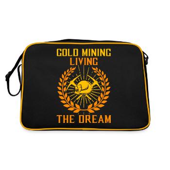 Exploitation de l'or, vivre le rêve - Chercheur d'or - Sac Retro - noir/or - Dos