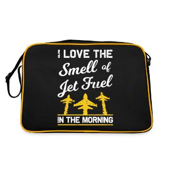 I Love The Smell Of Jet Fuel In The Morning, Pilot - Retro Bag - black/gold - Back