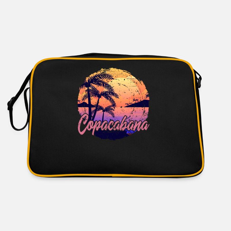 Copacabana Sunset - Retro Tasche - Schwarz/Gold