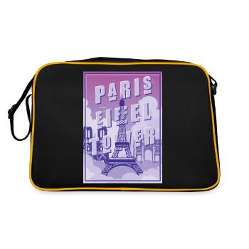 Paris Tour Eiffel Souvenir France Souvenir - Sac Retro - noir/or - Dos