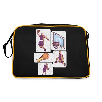 Basketball Player Ball Basketball Player Basketball - Retro Bag - black/gold - Back