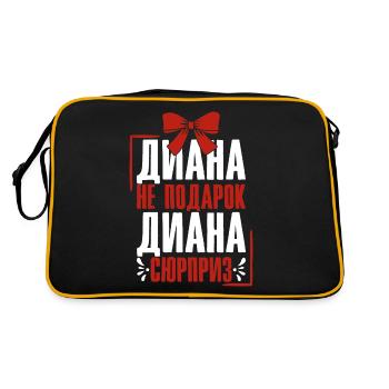 Diana disant en tenue russe Russie pour - Sac Retro - noir/or - Dos