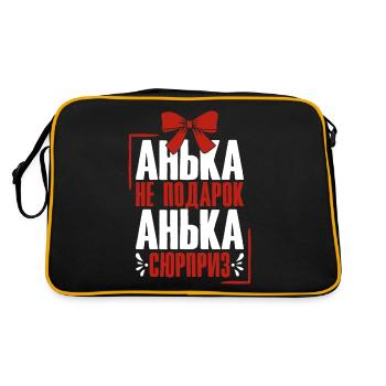 Anna saying in Russian Russia outfit for - Retro Bag - black/gold - Back