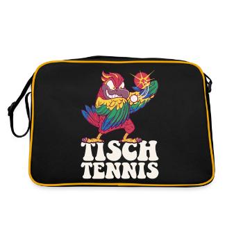 Table Tennis Parrot Outfit Table Tennis Bird - Retro Bag - black/gold - Back