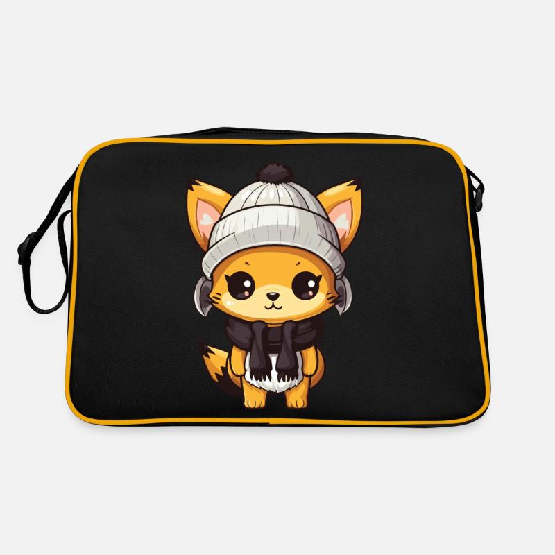 Fuchs Winter Comic Retro Tasche