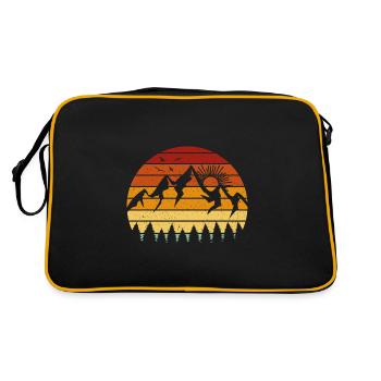 Mountains Vintage - (b) - Retro Bag - black/gold - Back