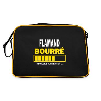 FLAMAND bourré HUMOUR - Sac Retro - noir/or - Dos