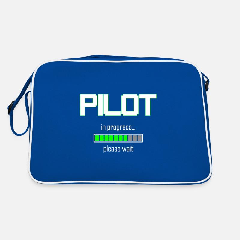 Pilot In Progress Please Wait - Piloten Geschenk Retro Tasche