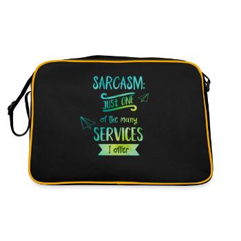 Sarcasm at your service! - Retro Bag - black/gold - Back