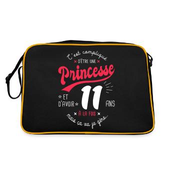 princesse 11 ans cadeau anniversaire 11 ans fille - Sac Retro - noir/or - Dos