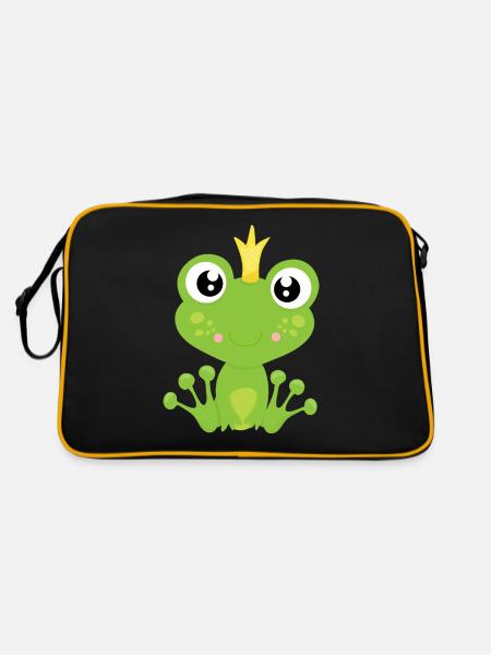 Froschkönig - Retro Tasche - Schwarz/Gold