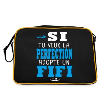 Si tu veux la perfection adopte un Fifi Philippe - Sac Retro - noir/or - Dos