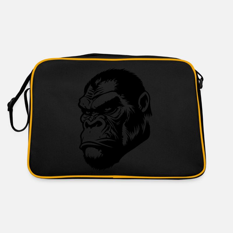 Gorilla Kopf Retro Tasche