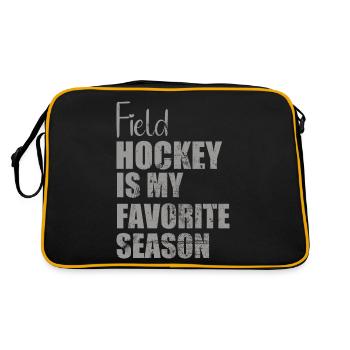 Le hockey sur gazon est ma saison préférée de hockey en salle - Sac Retro - noir/or - Dos