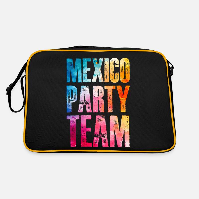 Mexico Party Team Bunt Retro Tasche