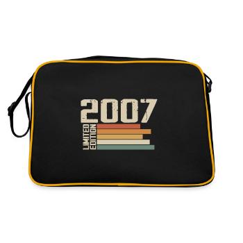 2007 Vintage - Retro 2007 Birthday Gift 2007 - Retro Bag - black/gold - Back