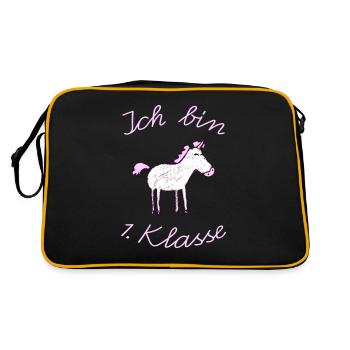 Einschulung_EInhorn_Ich am 1st grade - Retro Bag - black/gold - Back