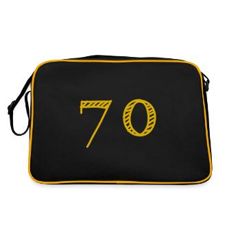 70 YEARS. 70th ANNIVERSARY. ANNIVERSARY 70 YEARS. 70 - Retro Bag - black/gold - Back