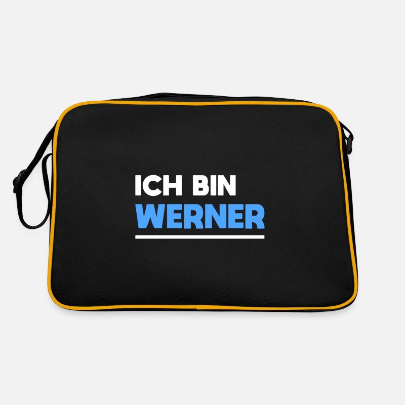 Werner Name Spruch für stolze Werner Retro Tasche