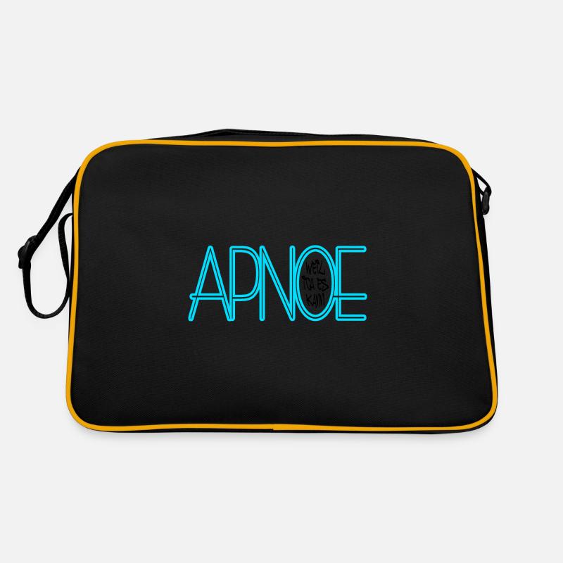 apnea because I can black it Retro Bag