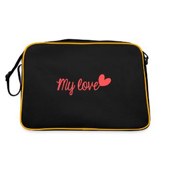 MY LOVE. LONG LIVE THE MARYS. BACHELORETTE PARTY. SAINT VALENTIN - Retro Bag - black/gold - Back