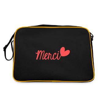 MERCI. THANKS. THANK YOU. ANNIVERSAIRE. NAISSANCE. - Sac Retro - noir/or - Dos