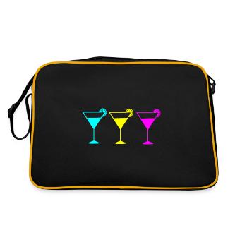 Cocktail Vacances d’été à la plage - Sac Retro - noir/or - Dos