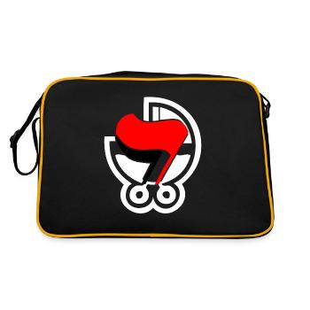 ANTIFA - Retro Tasche - Schwarz/Gold - Hinten