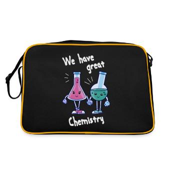 Nous avons une grande alchimie - Flacons en verre amoureux - Sac Retro - noir/or - Dos