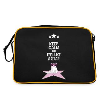 Mrou le chat, Feel Like a Star - Sac Retro - noir/or - Dos