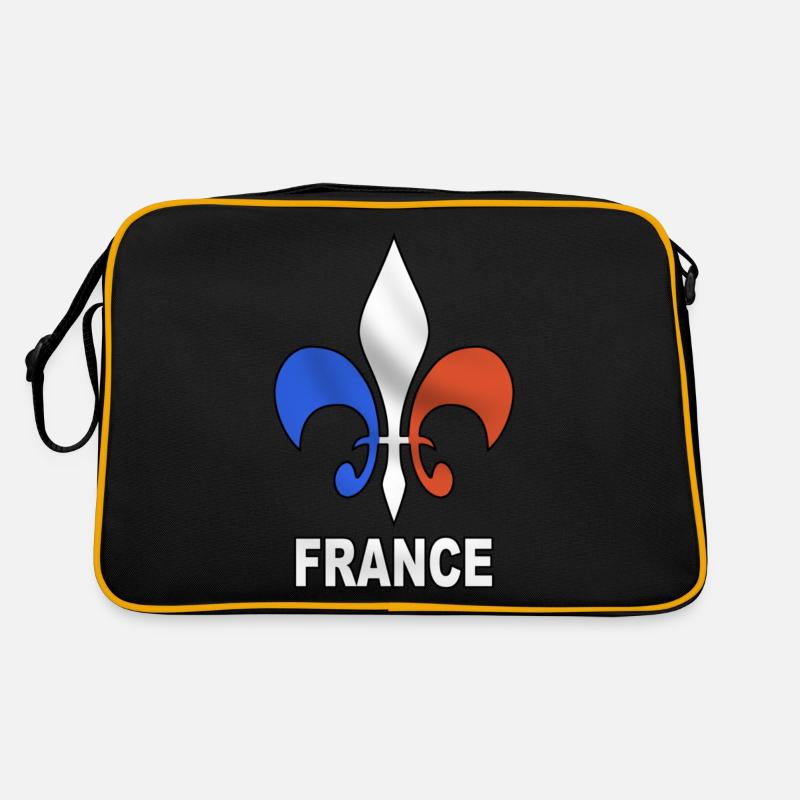 Frankreich - Retro Tasche - Schwarz/Gold