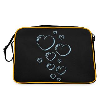 Bubble heart - Retro Bag - black/gold - Back