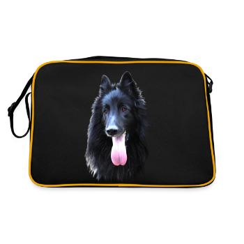 Belgischen Groendal - Retro Tasche - Schwarz/Gold - Hinten